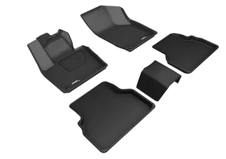 3D MAXpider Kagu 1st & 2nd Row Floormats For 15-18 Audi Q3 - Black